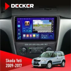Штатна магнітола Skoda Yeti 2009-2017 DECKER D10-005 4X64, DSP, 360, 4G, 2K