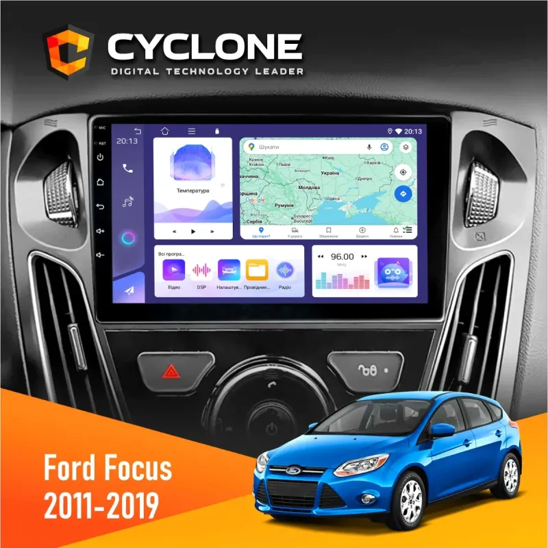 Штатна магнітола Ford Focus 2011-2019 2 CYCLONE C9-008 4X64, DSP
