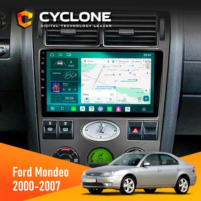 Штатна магнітола Ford Mondeo 2000-2007 DECKER D9-004 6X128, DSP 360, 2K