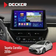 Штатна магнітола Toyota Corolla 2018+ DECKER D10-005 4X64, DSP, 360, 4G, 2K