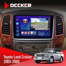 Штатна магнітола Toyota Land Cruiser (100) 2003-2008 DECKER D10-005 4X64, DSP, 360, 4G, 2K