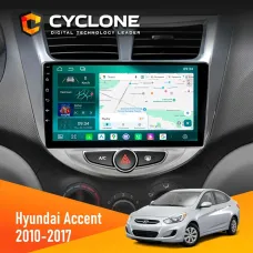 Штатна магнітола Hyundai Accent 2010-2017 CYCLONE C9-013 4X64 DSP 4G