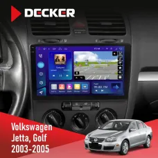 Штатна магнітола Volkswagen Golf 2003-2008 DECKER D10-005 4X64, DSP, 360, 4G, 2K