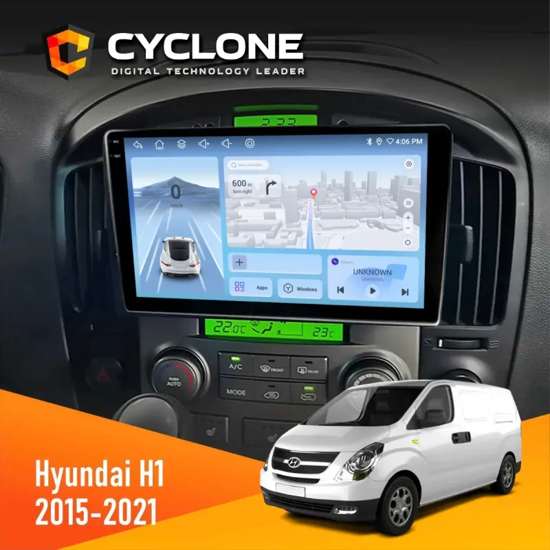 Штатна магнітола Hyundai H-1 2015-2021 CYCLONE C9-009 4X64, DSP, 4G, 2K