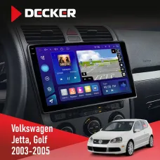 Штатна магнітола Volkswagen Golf 2003-2008 Climate 2 DECKER D10-005 4X64, DSP, 360, 4G, 2K
