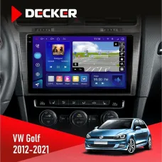 Штатна магнітола Volkswagen Golf 2012-2021 DECKER D10-005 4X64, DSP, 360, 4G, 2K