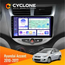 Штатна магнітола Hyundai Accent 2010-2017 CYCLONE C9-011 4X64, DSP