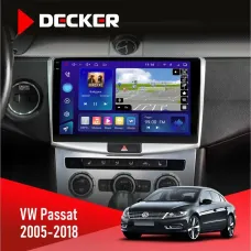 Штатна магнітола VW Passat (B6, B7) 2005-2014, CC 2012-2018 DECKER D10-005 4X64, DSP, 360, 4G, 2K