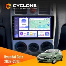 Штатна магнітола Hyundai Getz 2002-2010 CYCLONE C9-011 4X64, DSP