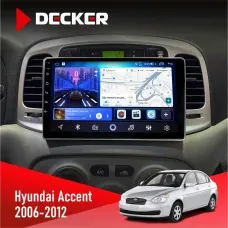 Штатна магнітола Hyundai Accent 2006-2012 Black DECKER D9-006 4X64, 4G