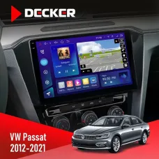 Штатна магнітола Volkswagen Passat 2012-2021 DECKER D10-005 4X64, DSP, 360, 4G, 2K