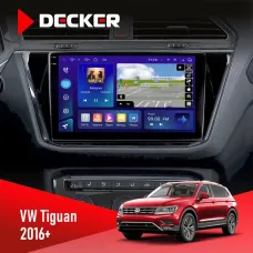 Штатна магнітола Volkswagen Tiguan 2016+ DECKER D10-005 4X64, DSP, 360, 4G, 2K