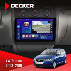 Штатна магнітола Volkswagen Touran 2003-2010 Black Climate DECKER D10-005 4X64, DSP, 360, 4G, 2K