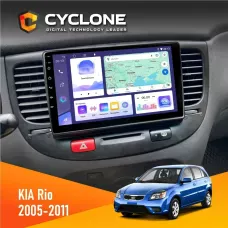 Штатна магнітола KIA Rio (JB) 2005-2011 Black CYCLONE C9-011 4X64, DSP