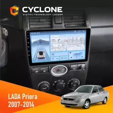 Штатна магнітола Lada Priora 2007-2014 CYCLONE C9-012 4X64 DSP 4G