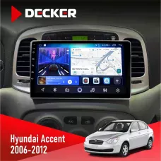 Штатна магнітола Hyundai Accent 2006-2012 DECKER D9-006 4X64, 4G