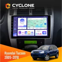 Штатна магнітола Hyundai Tucson 2005-2010 Black CYCLONE C10-011 4X64, DSP