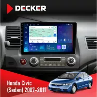 Штатна магнітола Honda Civic 2007-2011 (Sedan) DECKER D10-007 4X64, DSP, 360, 4G