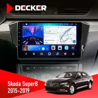Штатна магнітола Skoda SuperB 2015-2019 DECKER D10-006 4X64, 4G