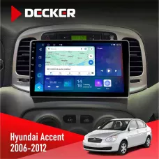 Штатна магнітола Hyundai Accent 2006-2012 Black DECKER D9-007 4X64 DSP 360 4G