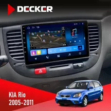 Штатна магнітола KIA Rio (JB) 2005-2011 Black DECKER D9-008 8X128 DSP 4G