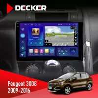 Штатна магнітола Peugeot (3008) 2009-2016 DECKER D9-005 4X64, DSP, 360, 4G, 2K