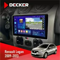 Штатна магнітола Renault Logan 2009-2013 DECKER D9-005 4X64, DSP, 360, 4G, 2K