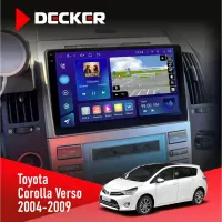 Штатна магнітола Toyota Corolla Verso 2004-2009 DECKER D9-005 4X64, DSP, 360, 4G, 2K