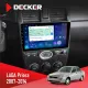 Штатна магнітола Lada Priora Black 2007-2014 DECKER D9-003 6X128, DSP, 4G, 2K