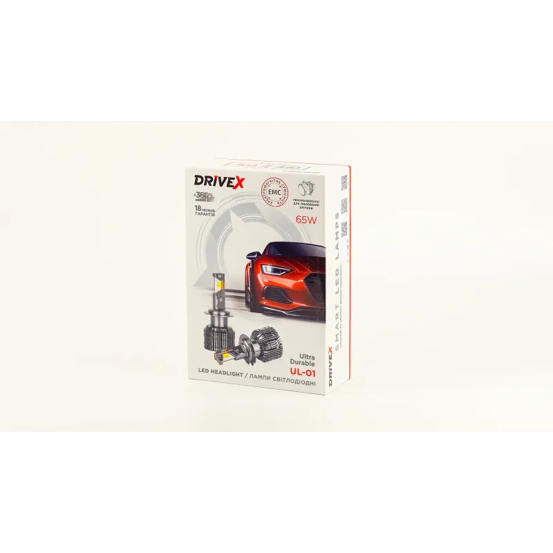 LED лампи автомобільні DriveX UL-01S H7/H18 5.5K 65W CAN