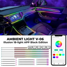 Підсвітка салона Ambient Light V-06 Illusion 18-light APP Black Edition к-т.
