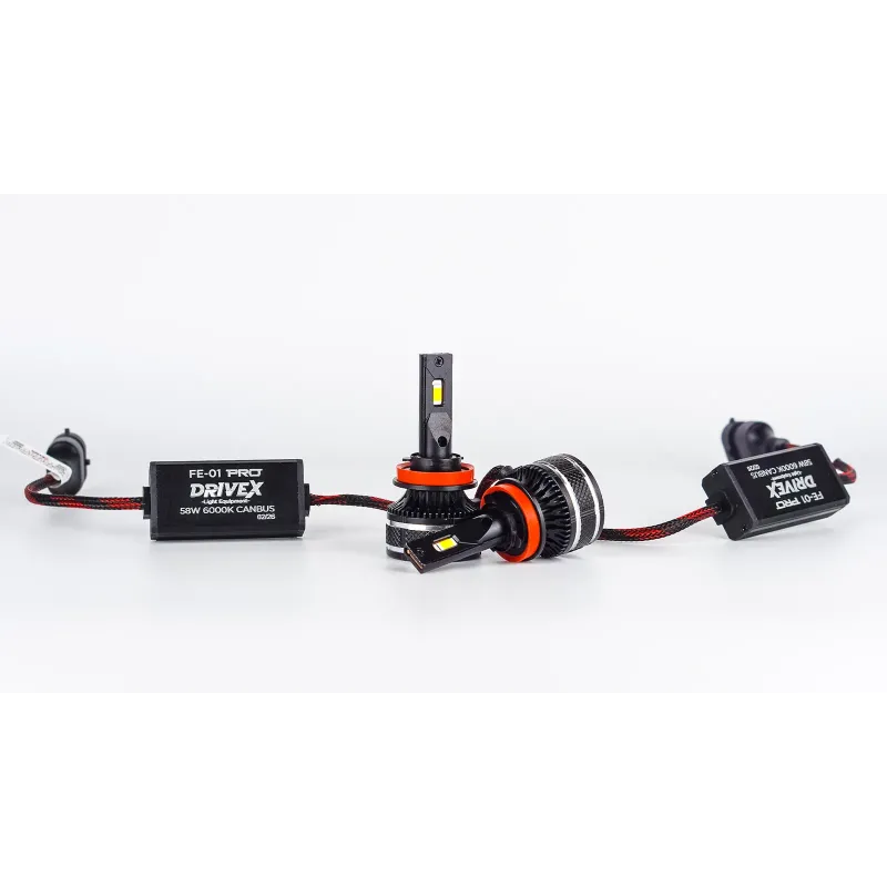 LED лампи автомобільні DriveX FE-01 PRO H11/H8/H9 58W CAN 9-32V 6K
