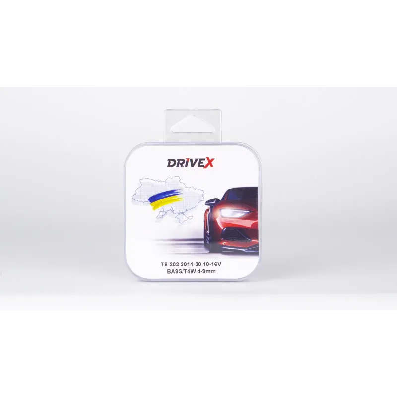 Світлодіоди в габаритні вогні. Підсвітку номера та салона DriveX T8-202 3014-30 10-16V BA9S/T4W d-9mm к-т.