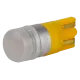 Світлодіоди в габаритні вогні. підсвітку номера та в салон T10-201n Yellow 15Lm 3030-1 9-36V W5W base-10mm C