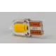 Світлодіоди в габаритні вогні. підсвітку номера та в салон DriveX T10-218 Yellow 12V 0.3W 15Lm W5W base-10mm C