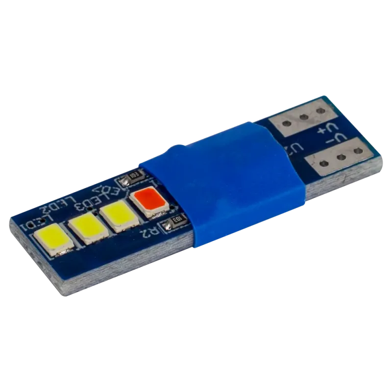 Світлодіоди в габаритні вогні. підсвітку номера та в салон DriveX T10-230 Red 12V 0.6W 30Lm W5W base-10mm C
