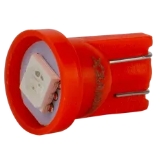 Світлодіоди в габаритні вогні. підсвітку номера та в салон DriveX T10-244 Red 12V 0.3W 1Lm W5W base-10mm C