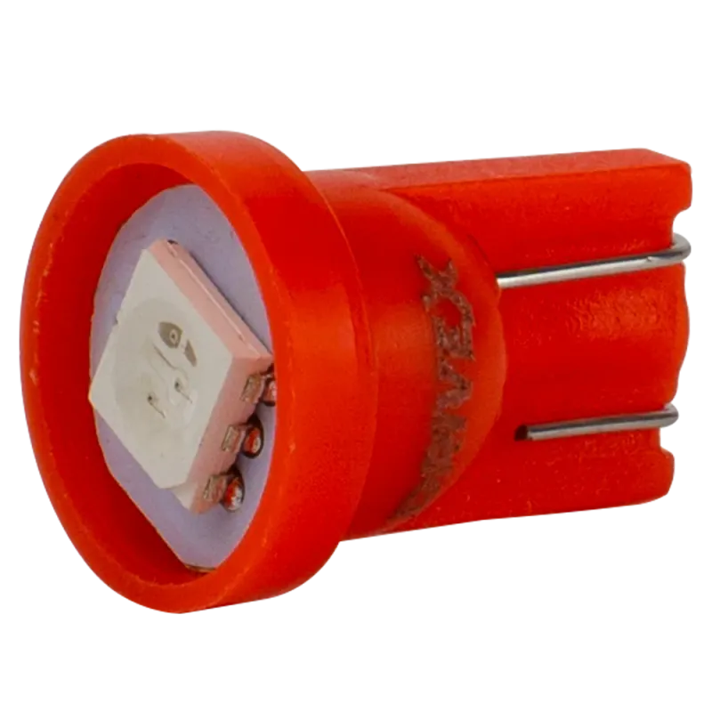 Світлодіоди в габаритні вогні. підсвітку номера та в салон DriveX T10-244 Red 12V 0.3W 1Lm W5W base-10mm C