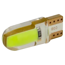Світлодіоди в габаритні вогні. підсвітку номера та в салон DriveX T10-035 Green COB 0.8W 60Lm 12V W5W base-10mm C