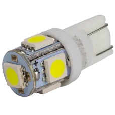 Світлодіоди в габаритні вогні. підсвітку номера та в салон DriveX T10-265 White 12V 0.7W 35Lm W5W base-10mm C