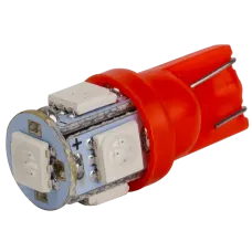Світлодіоди в габаритні вогні. підсвітку номера та в салон DriveX T10-265 Red 12V 0.7W 1Lm W5W base-10mm C