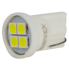 Світлодіоди в габаритні вогні. підсвітку номера та в салон DriveX T10-266 12V 0.8W 120Lm W5W base-10mm C
