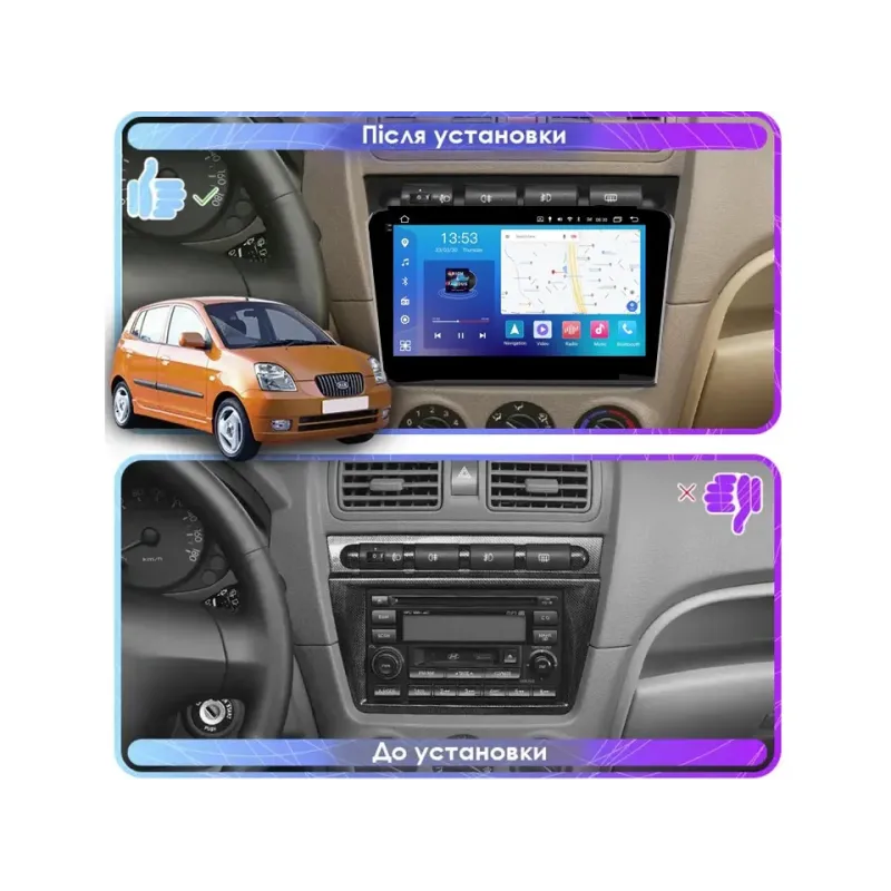 Штатна магнітола FORS.auto FS 2 PRO для Toyota Prado 120 (2+32Gb, 9") 2004-2010