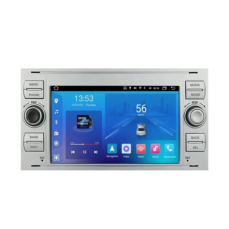 Штатна магнітола FORS.auto FS 2 ULTRA-FDSK Ford Focus/Mondeo/S-Max/C-Max/Kuga/Fiesta/Fusion (2+32Gb, 7", silver) 2005-2011