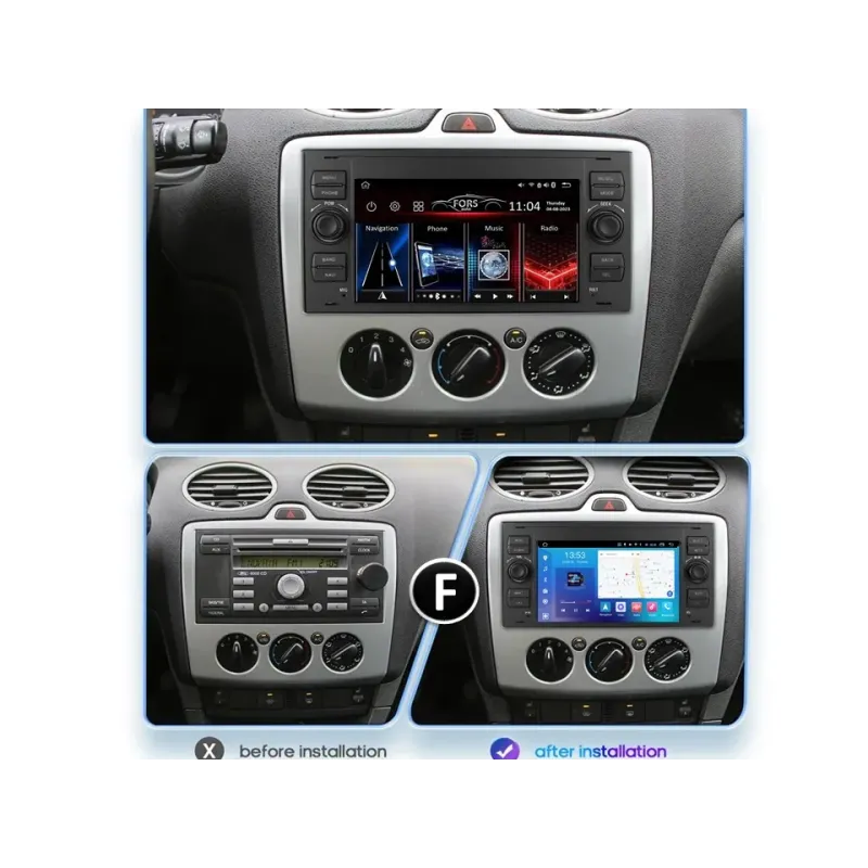 Штатна магнітола FORS.auto FS 2 PRO-FDBK Ford Focus/Mondeo/S-Max/C-Max/Kuga/Fiesta/Fusion (2+32Gb, 7", black) 2005-2011