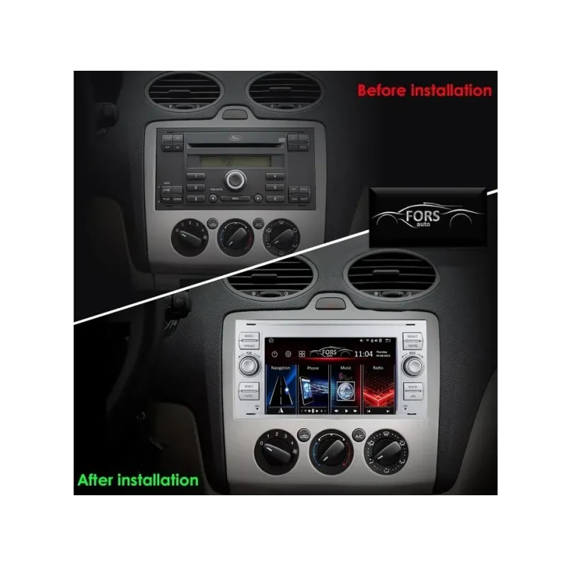 Штатна магнітола FORS.auto M150 Ford Focus/Mondeo/S-Max/C-Max/Kuga/Fiesta/Fusion (7 inch, 2+32Gb, silver) 2007-2011