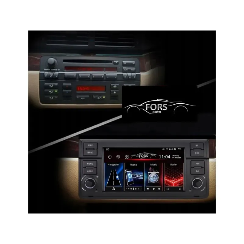 Штатна магнітола FORS.auto FS 2 PRO BMW E46 (2+32Gb, 7", CarPlay) 1998-2005