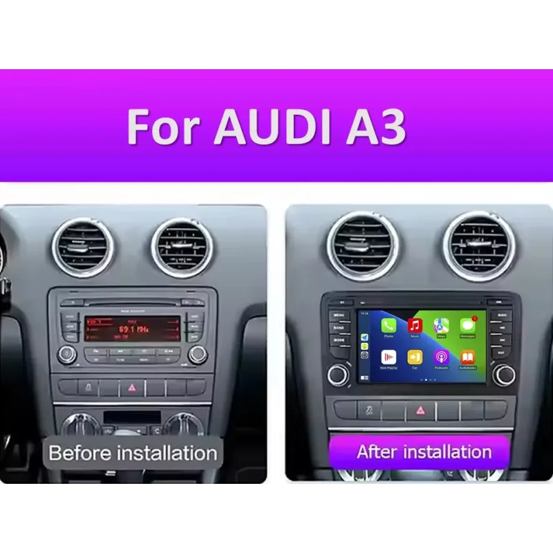 Штатна магнітола FORS.auto FS 2 ULTRA для Audi A3 (7", 2+32Gb, CarPlay) 2005-2012