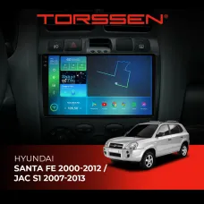 Штатна магнітола Torssen 2K Hyundai Santa Fe 00-12 / Jac S1 07-13 FL9 4+64Gb 4G Carplay DSP