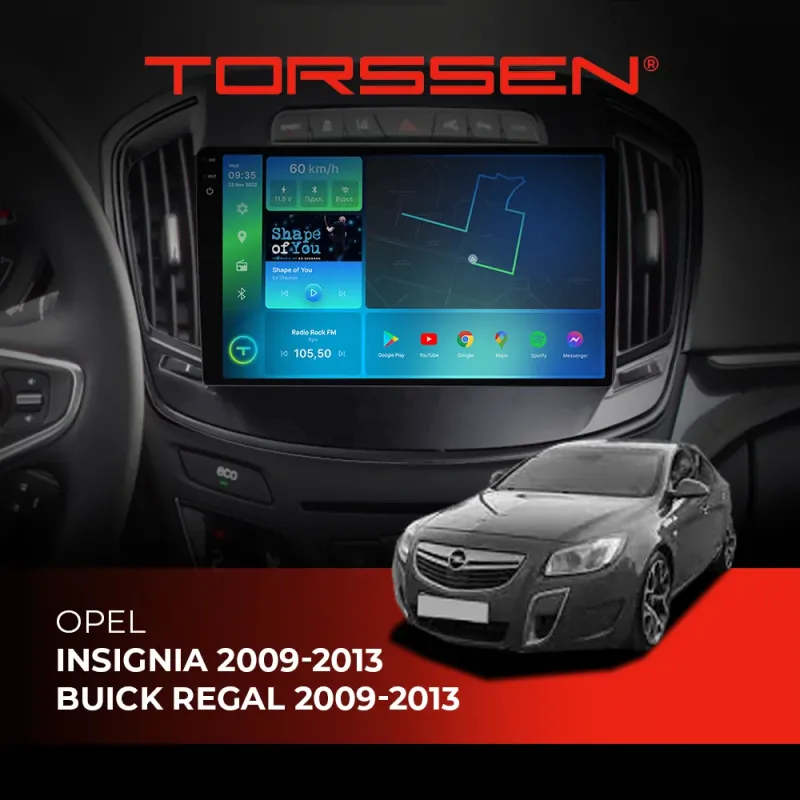 Штатна магнітола Torssen 2K Opel Insignia 09-13/Buick Regal 09-13 FL9 4+64Gb 4G Carplay DSP
